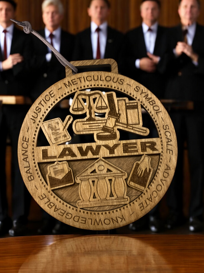 Lawyer Gift Card Holder | Attorney Gift for Him or Her | Handmade Wood