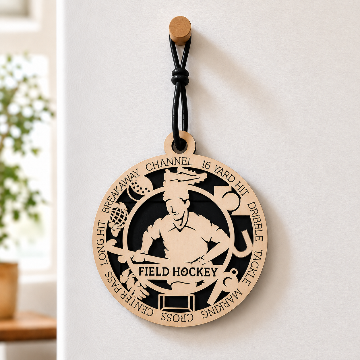 Field Hockey Gift Card Holder | Personalized Field Hockey Player Medallion