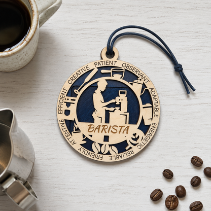 Barista Gift Card Holder | Coffee Lover Gift | Handmade Wood