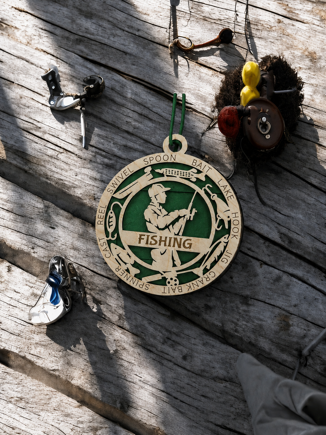 Fishing Gift Card Holder | Personalized Fishing Medallion