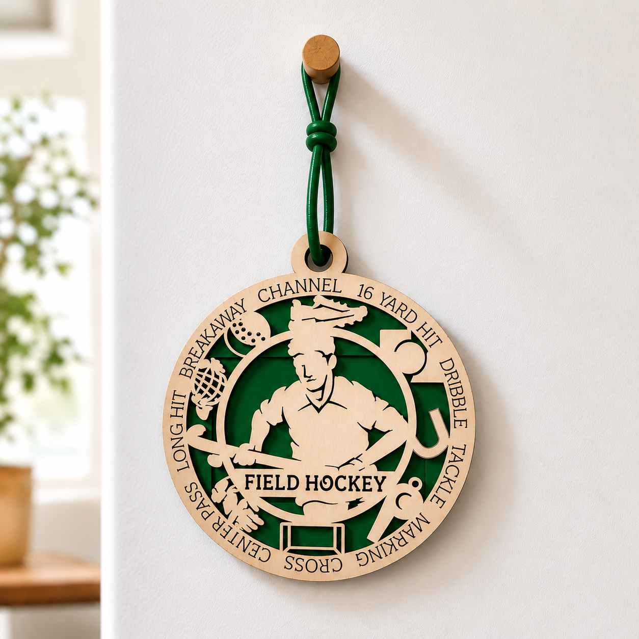 Field Hockey Gift Card Holder | Personalized Field Hockey Player Medallion