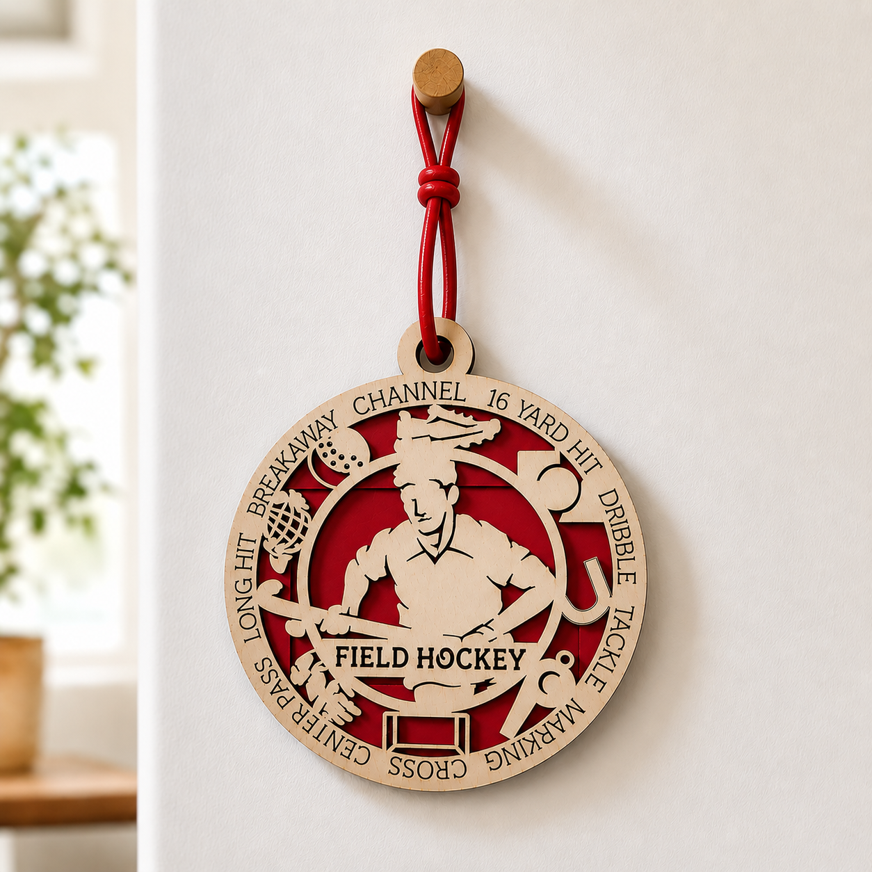 Field Hockey Gift Card Holder | Personalized Field Hockey Player Medallion