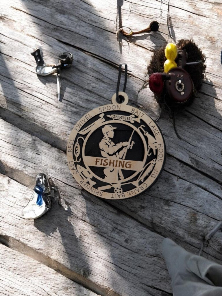 Fishing Gift Card Holder | Personalized Fishing Medallion