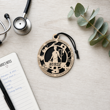 Personalized Nurse Gift Card Holder | Nurse Appreciation Gift | Handmade Wood