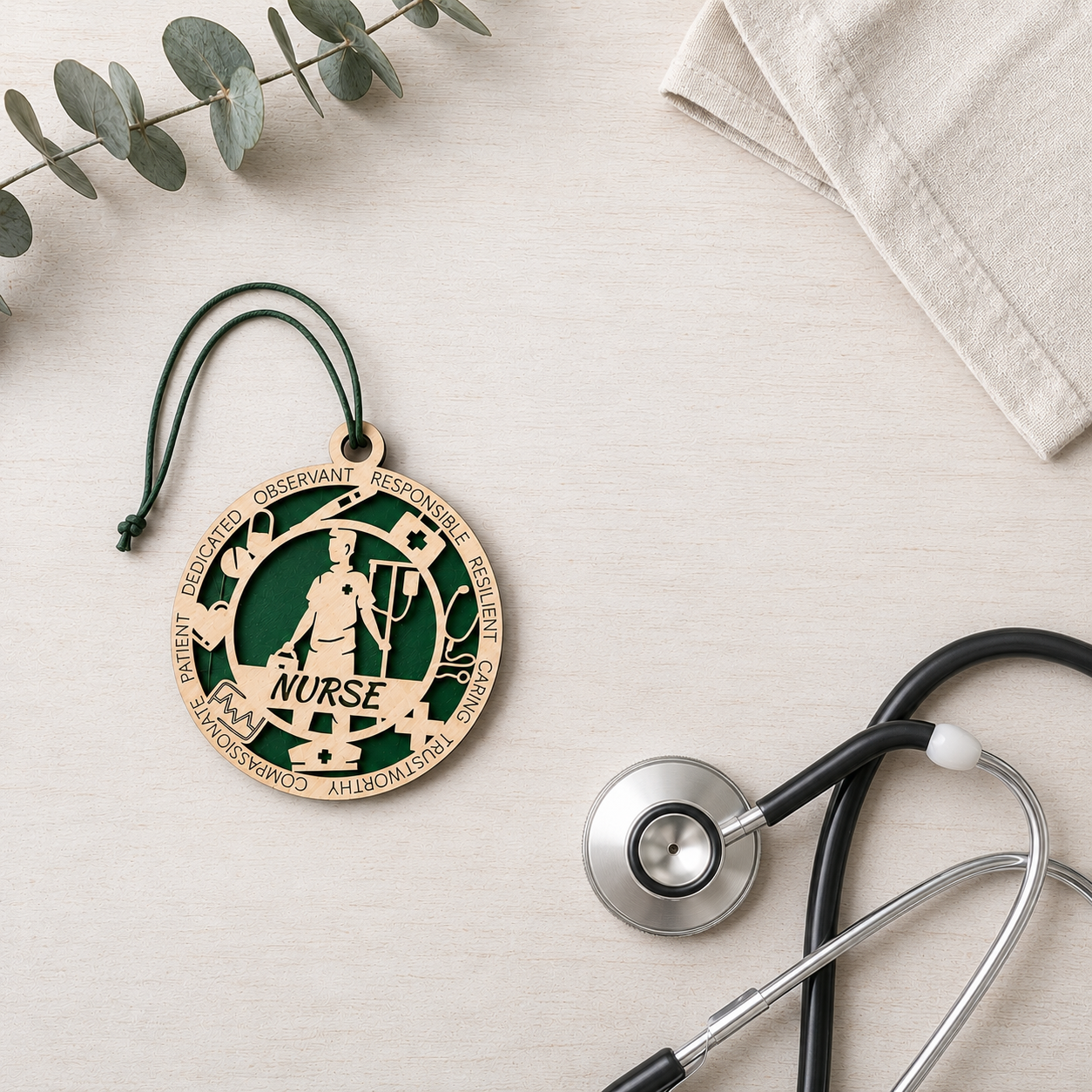 Personalized Nurse Gift Card Holder | Nurse Appreciation Gift | Handmade Wood