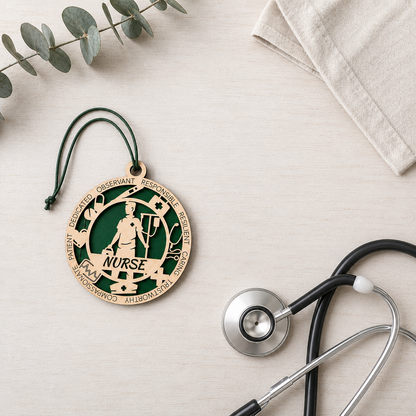 Personalized Nurse Gift Card Holder | Nurse Appreciation Gift | Handmade Wood