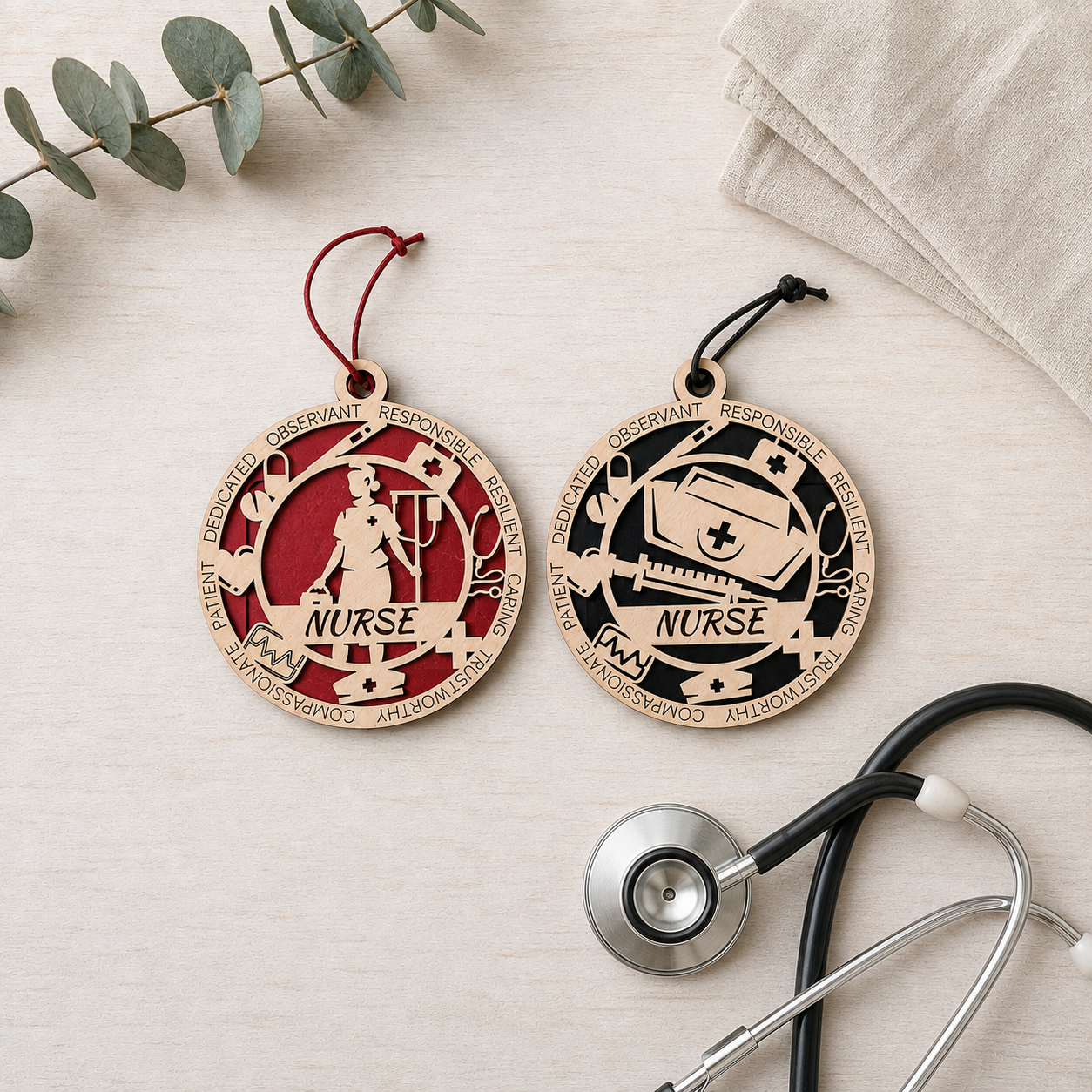 Personalized Nurse Gift Card Holder | Nurse Appreciation Gift | Handmade Wood