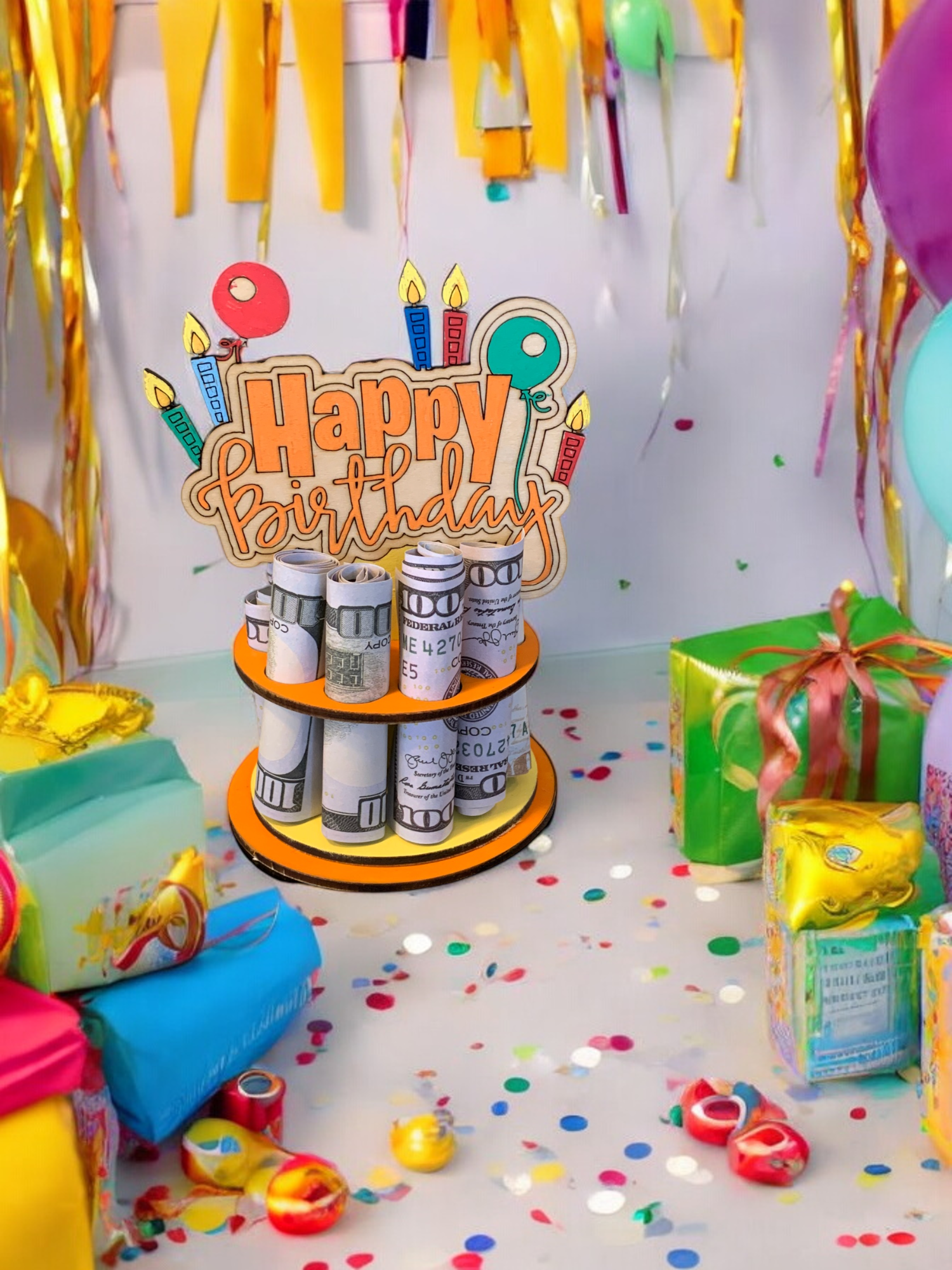 happy birthday money tree Birthday Money Tree – Wooden Cash Gift Holder – A's Creative Treasure