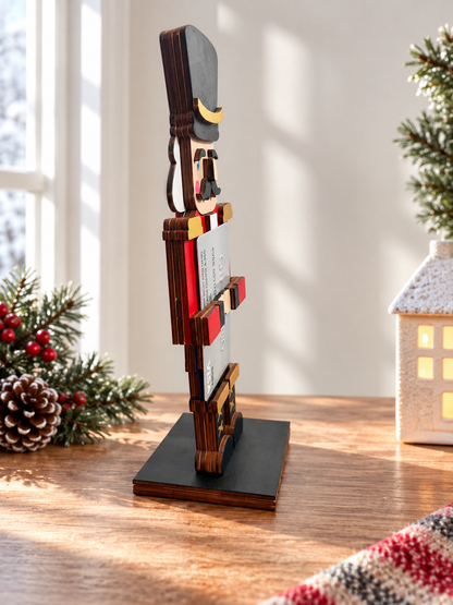 Nutcracker Gift Card Holder | Wood Nutcracker with 3D Layers | Handcrafted Christmas