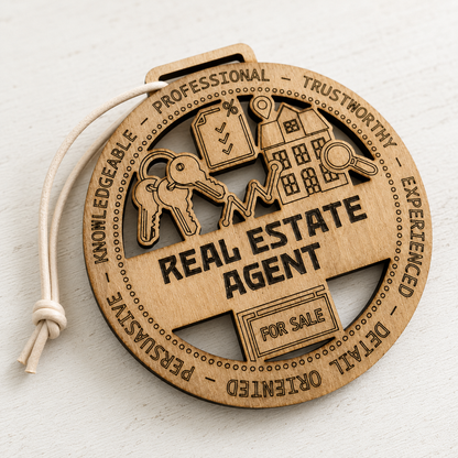 Real Estate Agent Gift Card Holder | Closing Gift | Handmade Wood