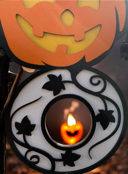 Handmade Wooden Halloween Boo Sign – Jack-O’-Lantern Design – Festive Porch or Wall Décor