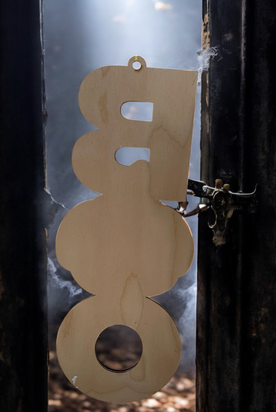 Handmade Wooden Halloween Boo Sign – Jack-O’-Lantern Design – Festive Porch or Wall Décor