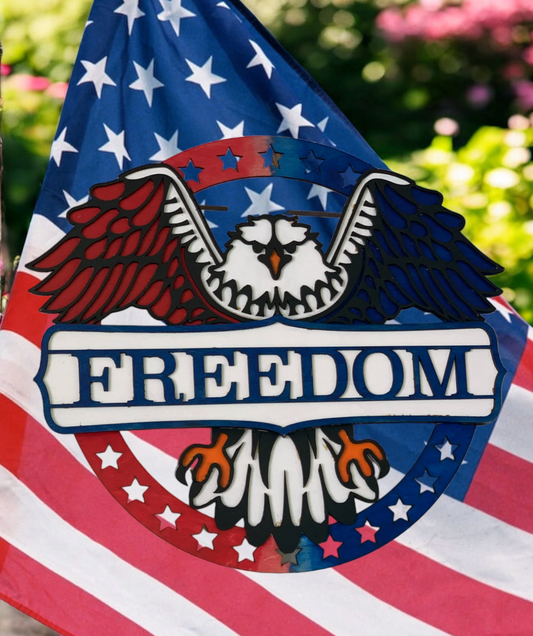 Freedom Eagle 3d Door Decor