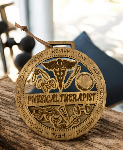 Personalized Physical Therapist Gift Card Holder | PT Gift | Handmade Wood