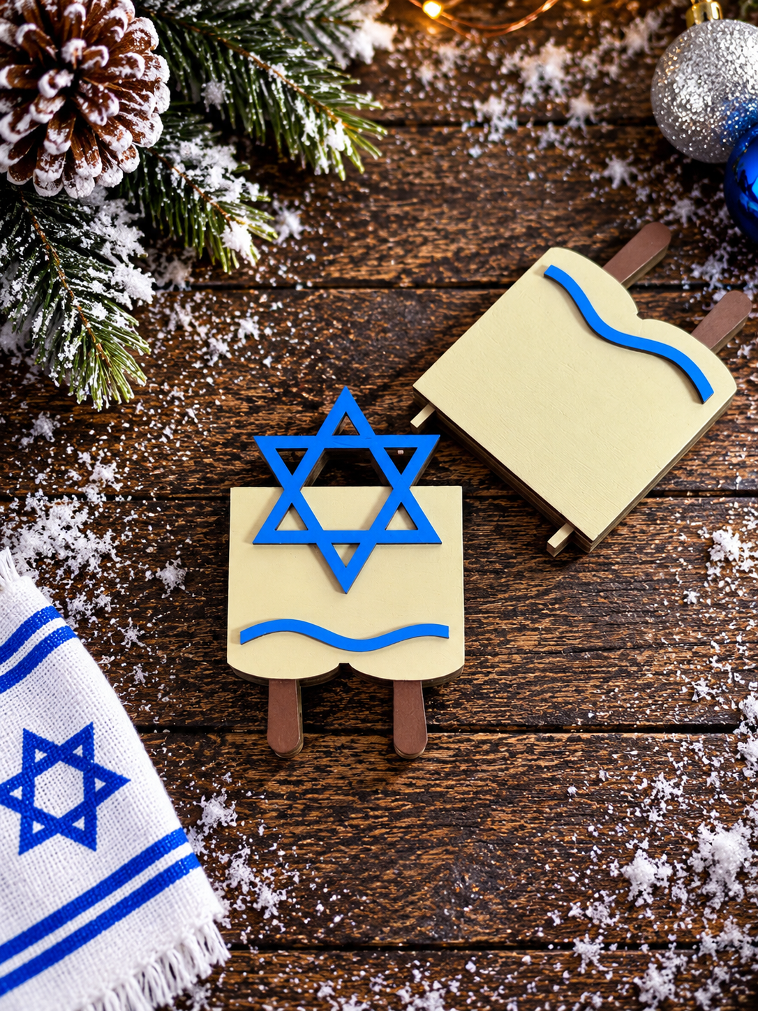Torah Scroll Gift Card Holder | Wood Hanukkah Torah Gift | Handcrafted Jewish Gift