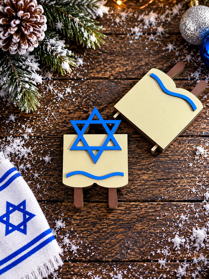 Torah Scroll Gift Card Holder | Wood Hanukkah Torah Gift | Handcrafted Jewish Gift