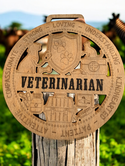 Personalized Veterinarian Gift Card Holder | Vet Gift | Handmade Wood