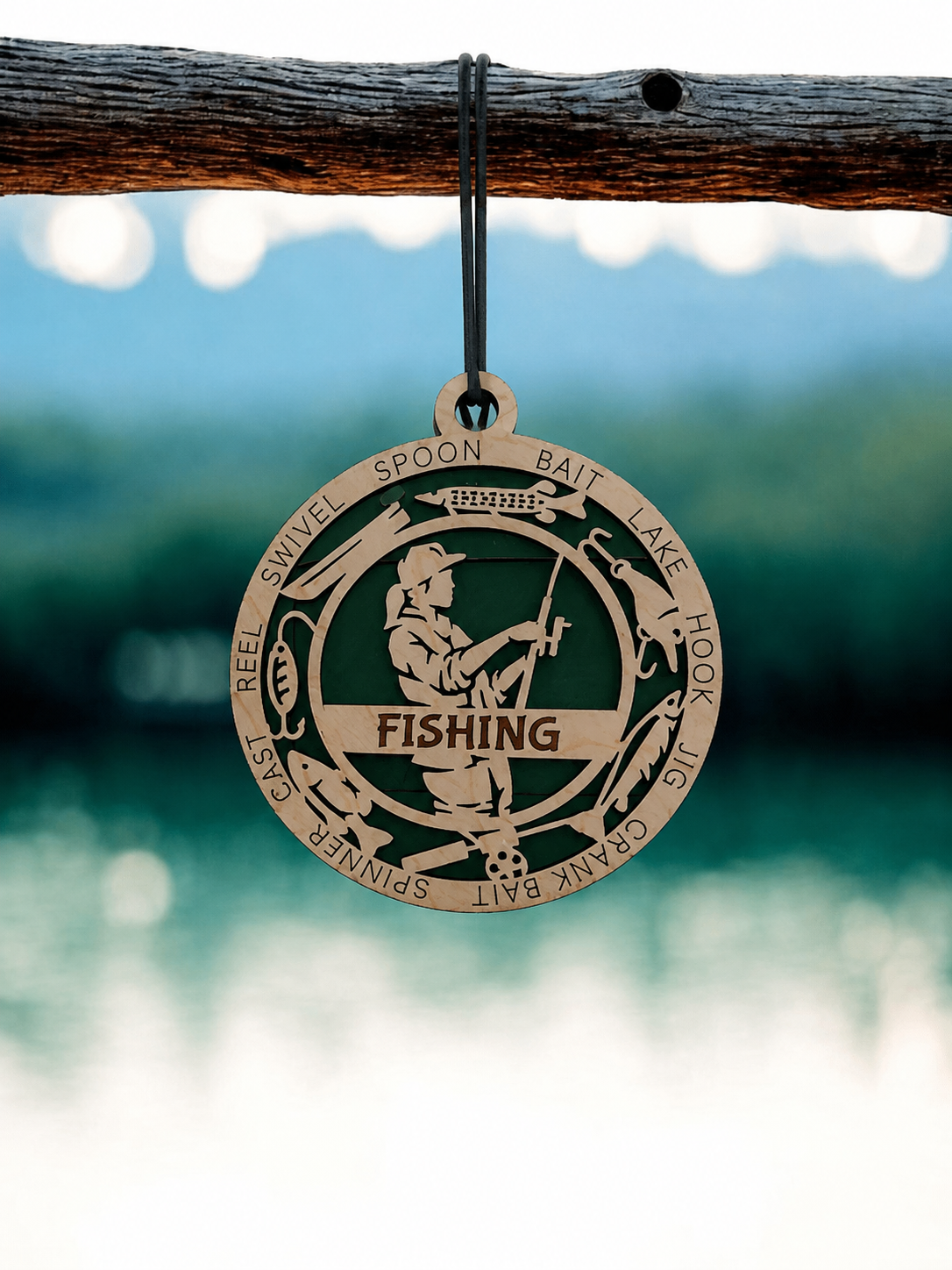 Fishing Gift Card Holder | Personalized Fishing Medallion