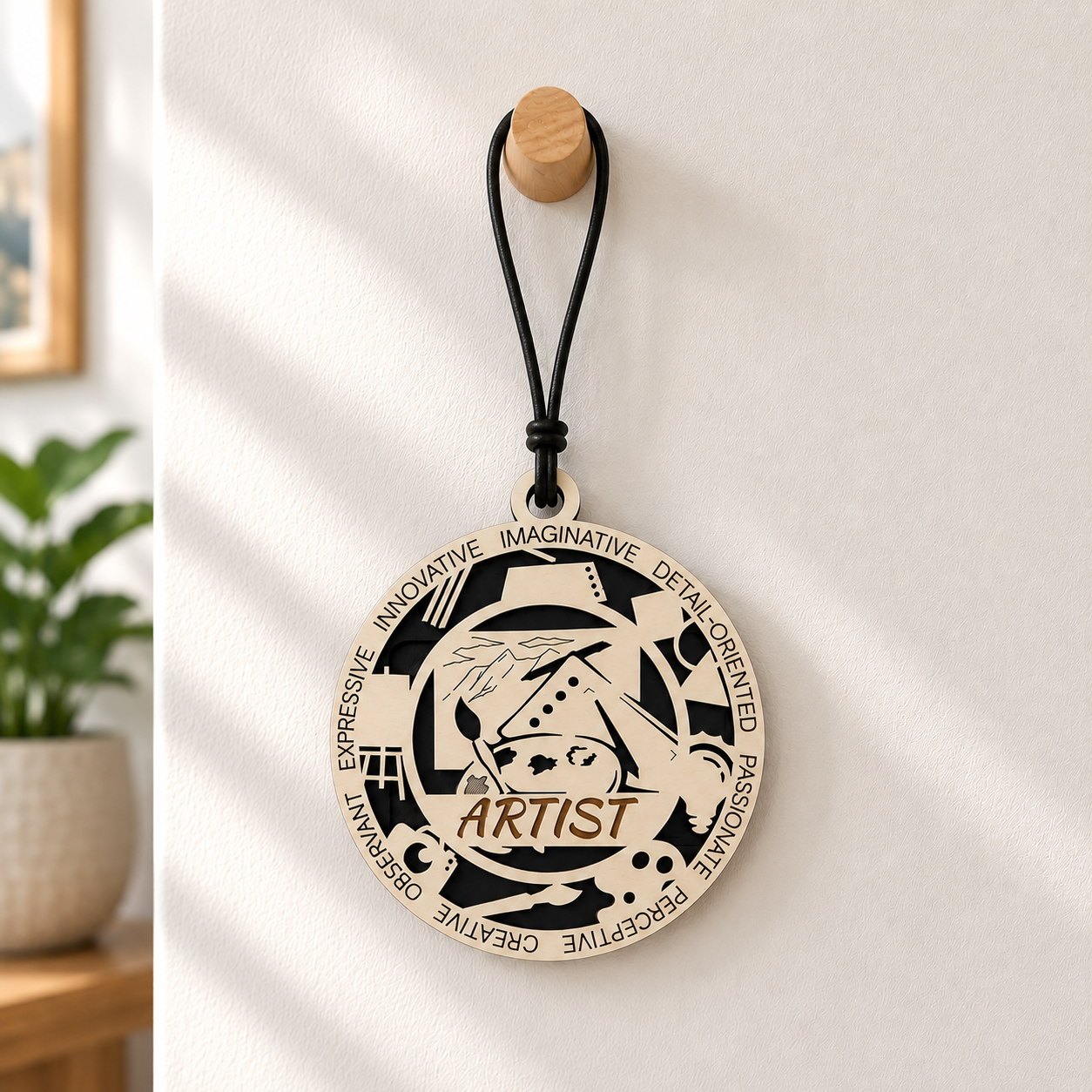 Artist Gift Card Holder | Painter Gift for Him or Her | Handmade Wood