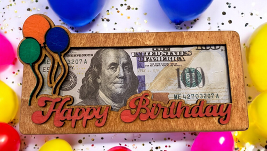 birthday cash money holder 