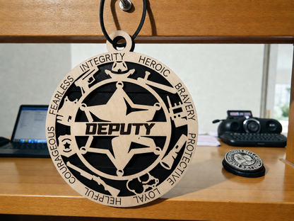 Personalized Deputy Gift Card Holder | Sheriff Deputy Gift | Handmade Wood