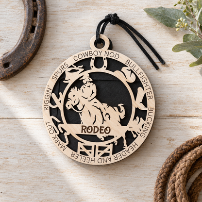 Rodeo Gift Card Holder | Personalized Wood Medallion | Handcrafted