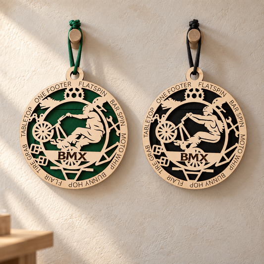 BMX Gift Card Holder | Personalized Wood Medallion | Handcrafted