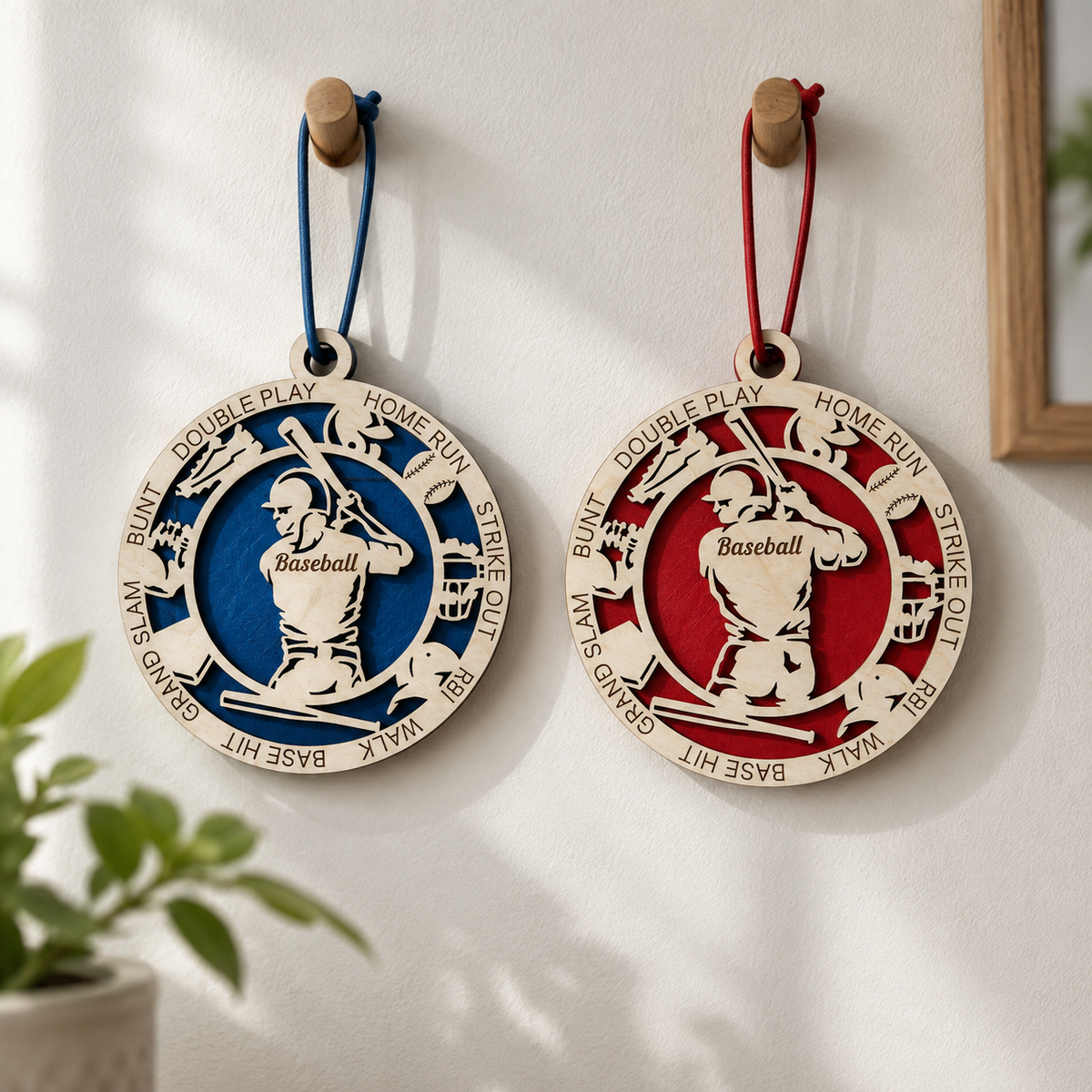 Baseball Gift Card Holder | Personalized Wood Medallion | Handcrafted