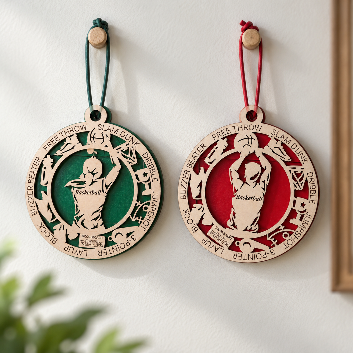 Basketball Gift Card Holder | Personalized Wood Medallion | Handcrafted