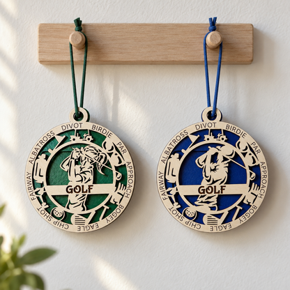 Golf Gift Card Holder | Personalized Wood Medallion | Handcrafted