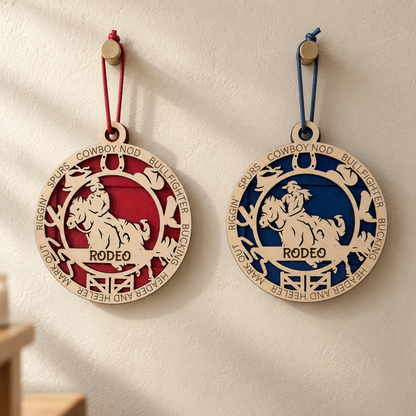 Rodeo Gift Card Holder | Personalized Wood Medallion | Handcrafted