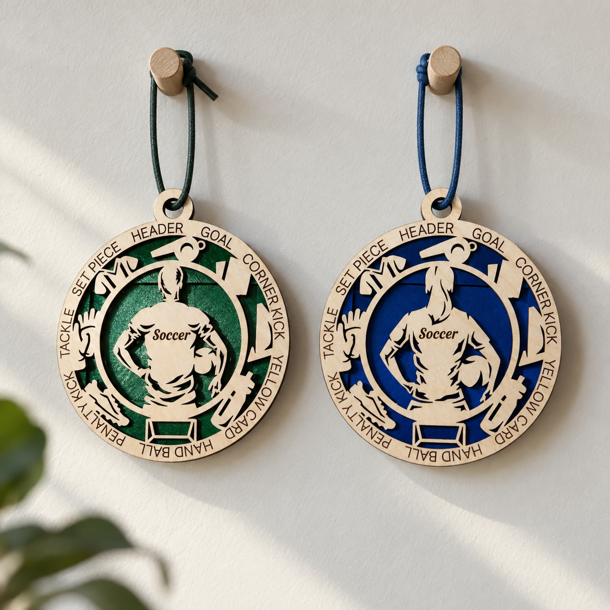 Soccer Gift Card Holder | Personalized Wood Medallion | Handcrafted
