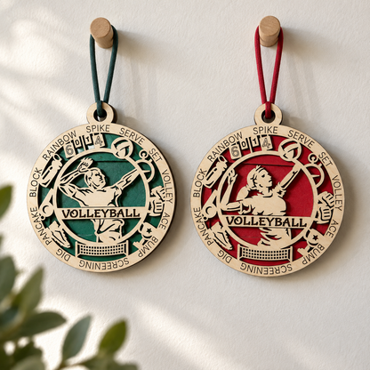 Volleyball Gift Card Holder | Personalized Wood Medallion | Handcrafted