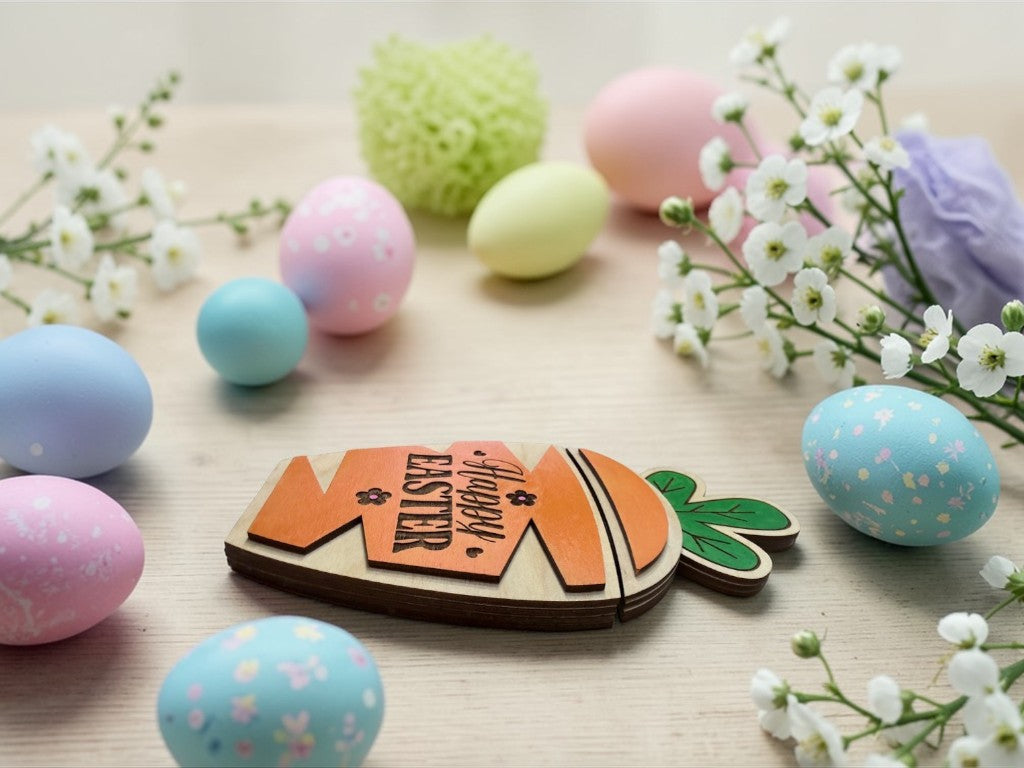 Carrot Gift Card Holder – Wooden Pull-Out Easter Gift Card Holder