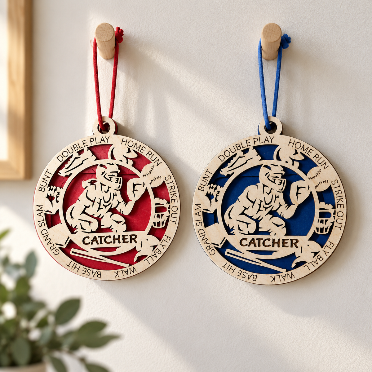 Softball Gift Card Holder | Personalized Wood Medallion | Handcrafted
