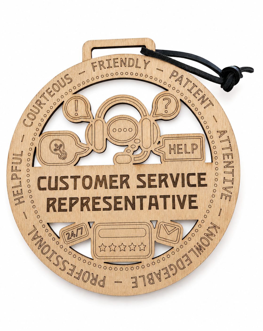 Customer Service Gift Card Holder | Call Center Gift | Handmade Wood