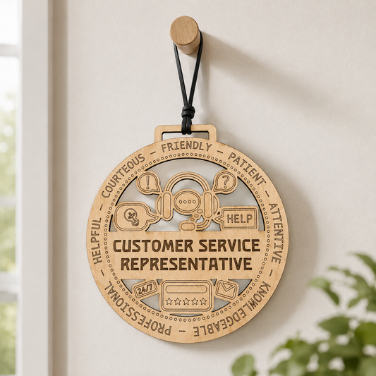 Customer Service Gift Card Holder | Call Center Gift | Handmade Wood