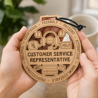 Customer Service Gift Card Holder | Call Center Gift | Handmade Wood