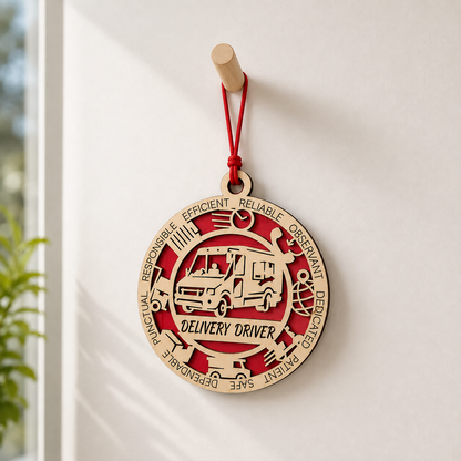 Delivery Driver Gift Card Holder | Driver Appreciation Gift | Handmade Wood