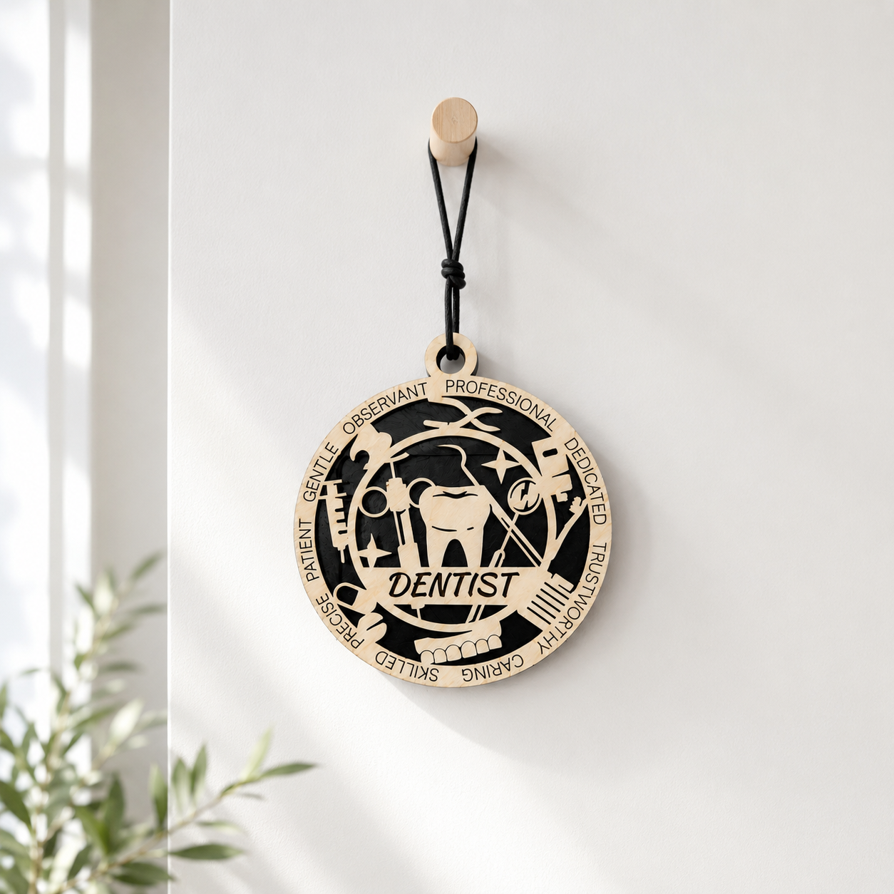Personalized Dentist Gift Card Holder | Dental Office Gift | Handmade Wood