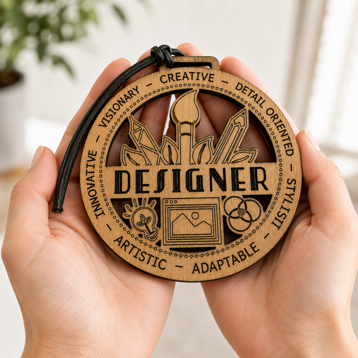 Designer Gift Card Holder | Graphic Designer Gift | Handmade Wood