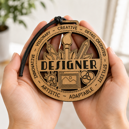 Designer Gift Card Holder | Graphic Designer Gift | Handmade Wood
