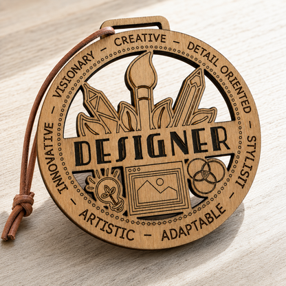 Designer Gift Card Holder | Graphic Designer Gift | Handmade Wood