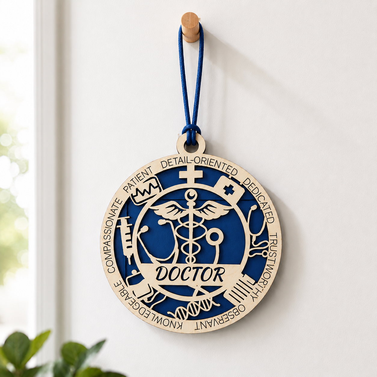 Personalized Doctor Gift Card Holder | Doctor Appreciation Gift | Handmade Wood