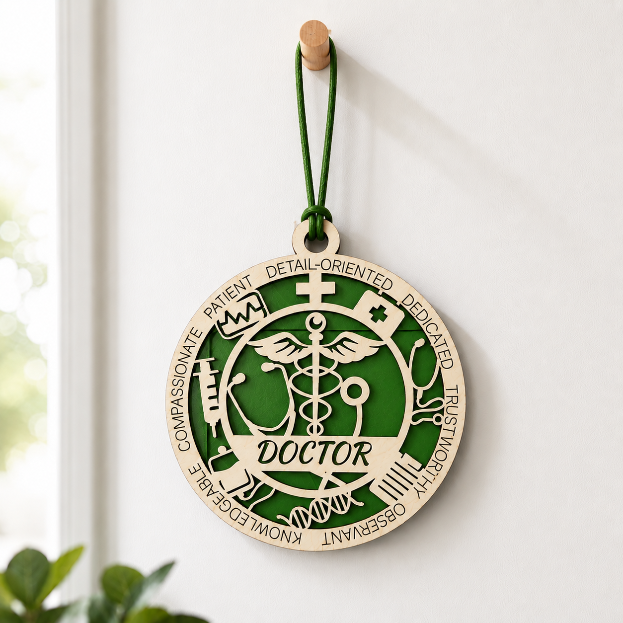 Personalized Doctor Gift Card Holder | Doctor Appreciation Gift | Handmade Wood
