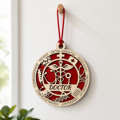 Personalized Doctor Gift Card Holder | Doctor Appreciation Gift | Handmade Wood