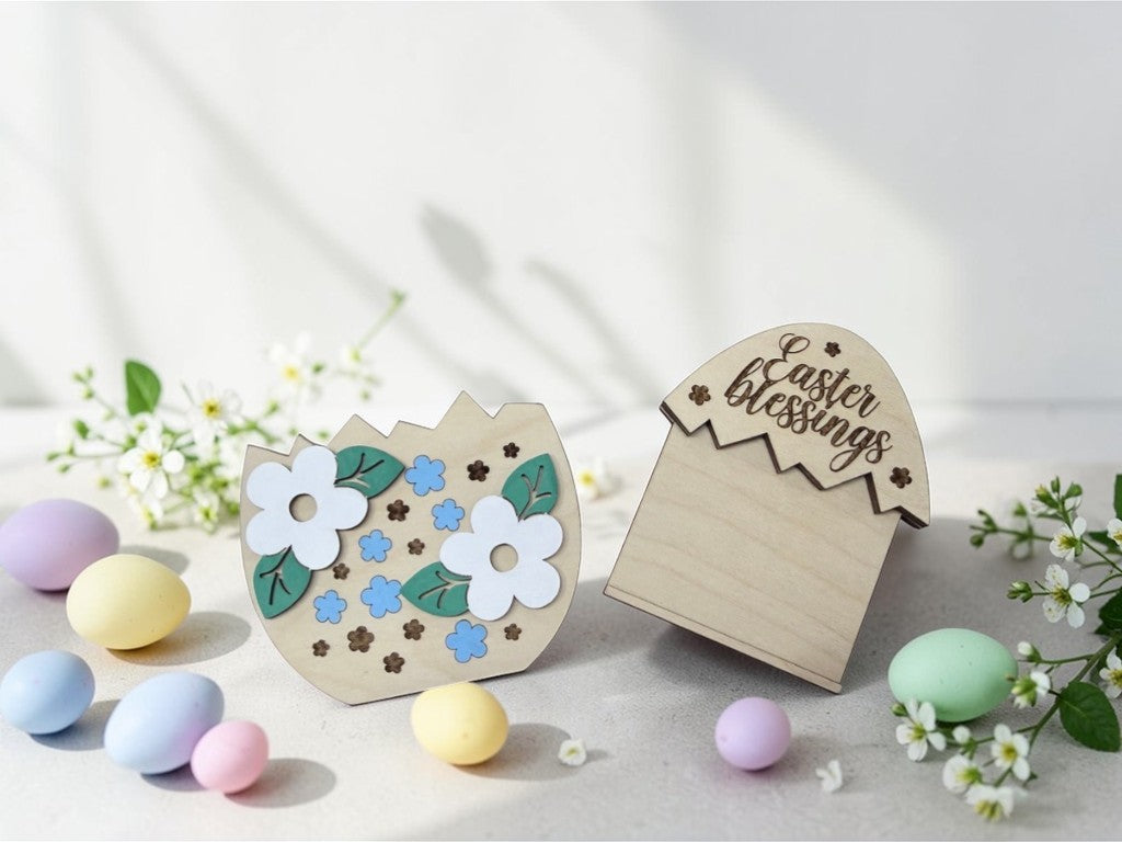 Easter Blessings Gift Card Holder – Wooden Pull-Out Easter Gift Card Holder