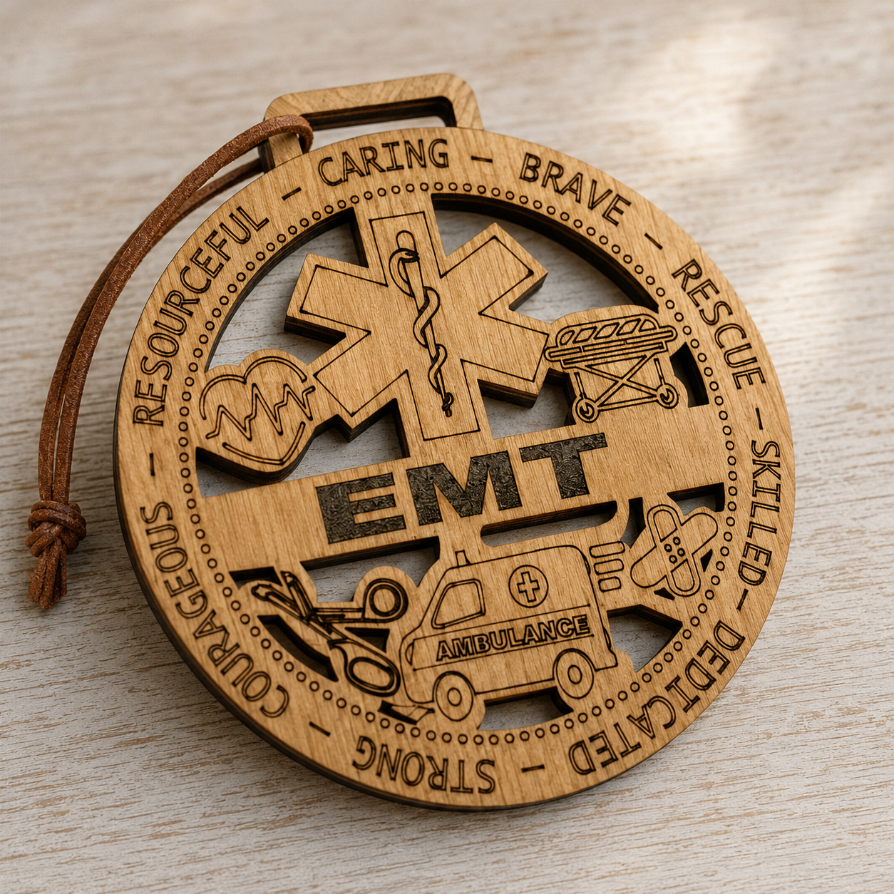 EMT Gift Card Holder | Emergency Medical Technician Gift | Handmade Wood