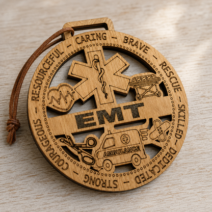 EMT Gift Card Holder | Emergency Medical Technician Gift | Handmade Wood