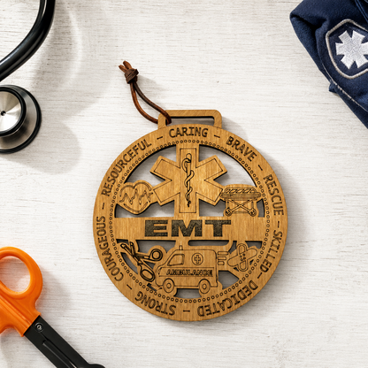EMT Gift Card Holder | Emergency Medical Technician Gift | Handmade Wood
